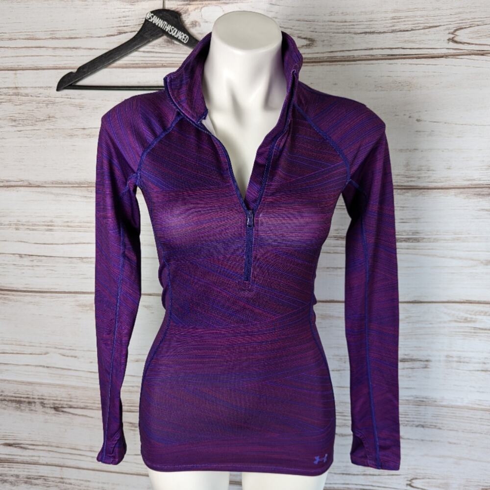 Under Armour Purple half zip pop over sz XS